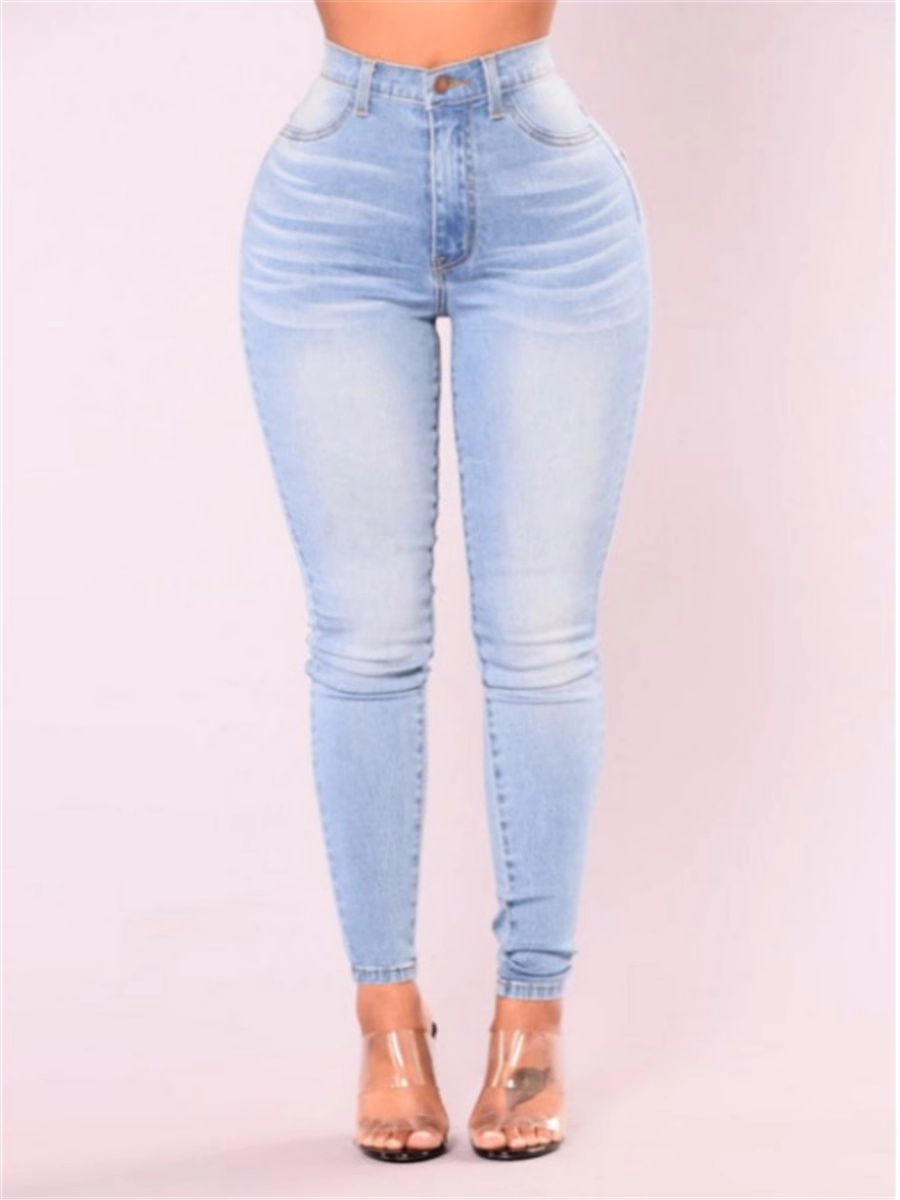 Womens New Style High Waist Skinny Jeans Pencil Pants